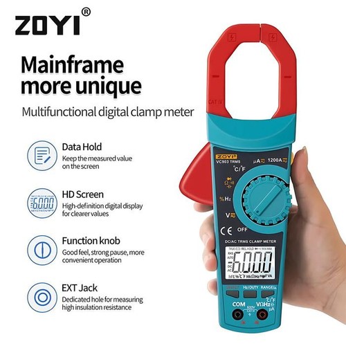 Zoyi vc903 1200a clamp - vc903, ac/dc