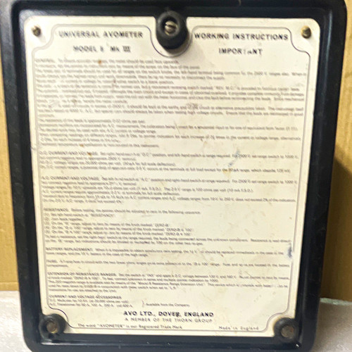 Avo universal avometer model - model, 8